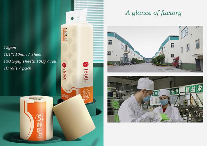 Nontoxic Eco Friendly Biodegradable Toilet Paper Roll Durable Wood Pulp Material 2