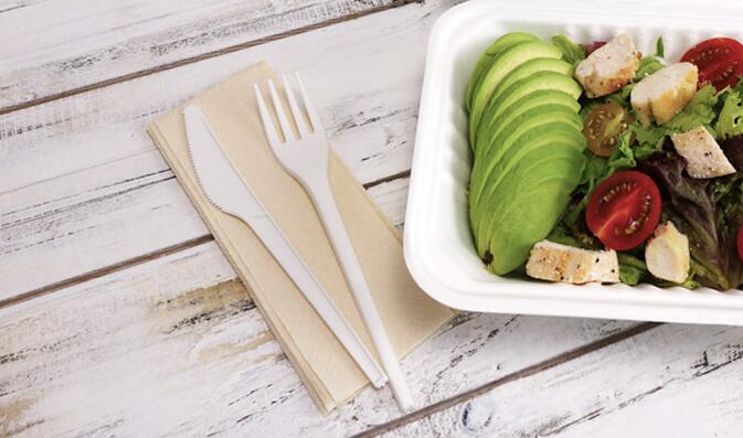 PLA Disposable Biodegradable Cutlery Set Nontoxic Durable Safe Material 0