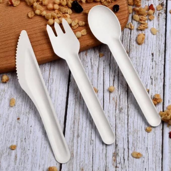 Odorless Nontoxic Disposable Paper Forks , Restaurants Disposable Serving Utensils 0