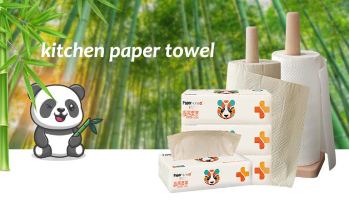 Nontoxic Practical Kitchen Tissue Towel , Sustainable Tissue Paper For Kitchen Use 0