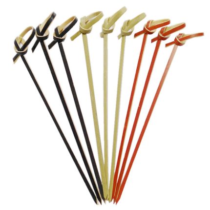 Multicolor Party Bamboo Knot Picks , Nontoxic Bamboo Toothpicks With Knot