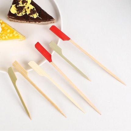 FSC Outdoor Biodegradable Disposable Tableware , Disposable Bamboo Paddle Skewers