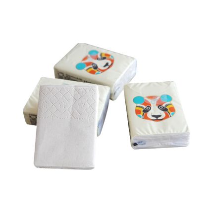 Mini Pocket Disposable Facial Tissue Unbleached Virgin Bamboo Pulp Material