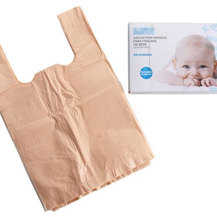 PLA Baby Diaper Biodegradable Garbage Bag Sustainable T Shirt Shape